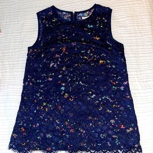 Shoshanna Lace Overlay Sleeveless Blouse size 4